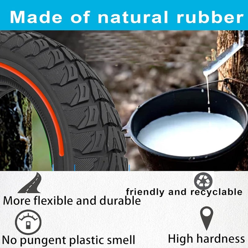 TOCBEUU 10X2.125 Inch Solid Tires for Electric Scooter, 50/75-6.1 Replacement Wheel, 10X2.125 Rubber Tyre for Gotrax G4/XR/VR& Turboant X7 MAX/Pro/M10& F25& Xiaomi M365/Pro/Pro 2/1S-Red (2PCS) - Image 5
